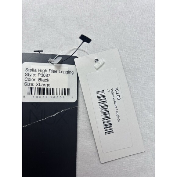 NUX Womens Stella High Rise‎ Leggings Black Size XL NWT - Picture 5 of 8